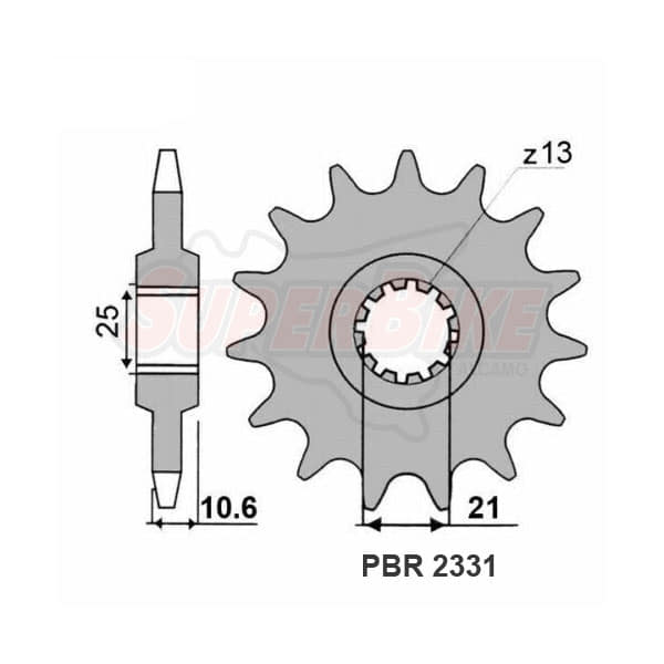 PBR PIGNON 2331-14 18NC