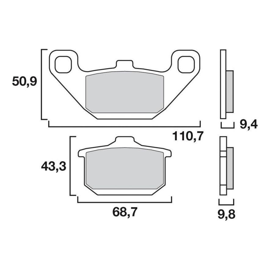 BREMBO PLAQUETTES DE FREINS 07KA08SP   557LS / FT4061
