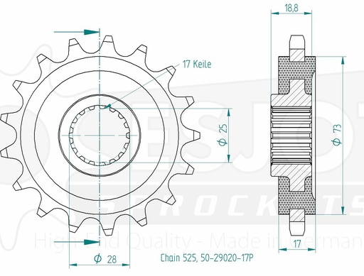 ESJOT PIGNON 50-29020-17