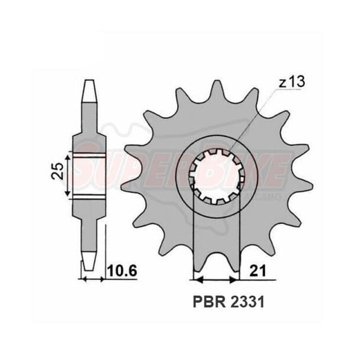 [ITM1199] PBR PIGNON 2331-14 18NC