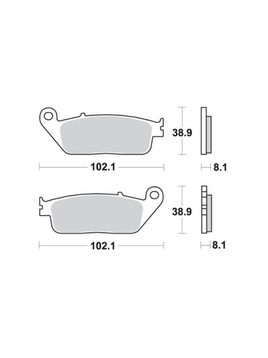 PROBRAKE PLAQUETTES DE FREINS 022