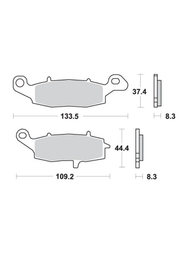[ITM0717] PROBRAKE PLAQUETTES DE FREINS 124