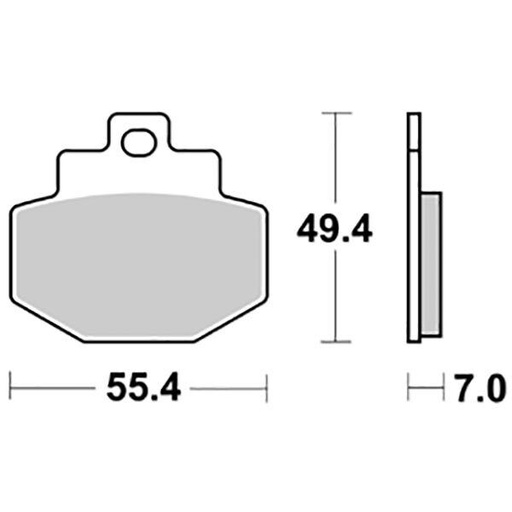 [ITM0801] SBS PLAQUETTES DE FREINS 166 HM